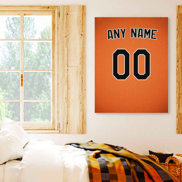 Baltimore Jersey Custom Canvas Print Wall Art for Boy Girl Men Women Baseball Personalized Canvas Art